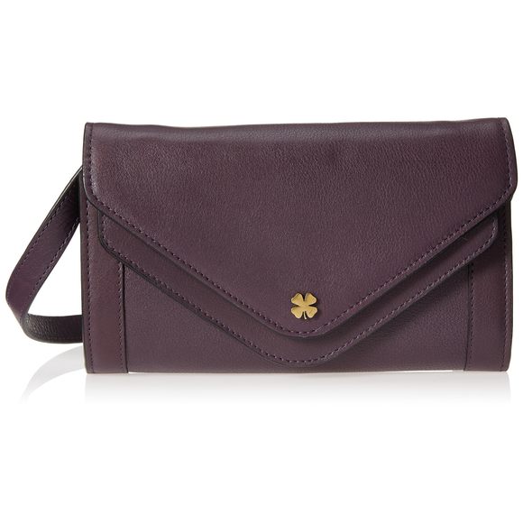 Love Leather Crossbody Wallet, Blackberry :'D - Picture 1 of 6